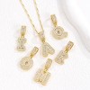 Couple Initial Necklaces - 14K Gold Plated Personalized Letter Pendants - 3 of 4