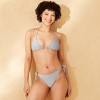 Women's Sparkle Low-Rise High Leg Cheeky Side-Tie Bikini Bottom - Wild Fable™ - 3 of 4