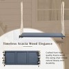 PAGED Porch Swing Wooden Swing Chair with Cushion, Pillows and 10.8Ft Ropes for Outdoor, Lawn, Backyard - 4 of 4