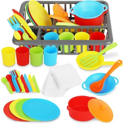 Playkidiz Kids Play Dishes with Drainer - 27PC Set