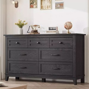 Acekool 7 Drawer Dresser, 54" Wide Chest with Storage, Wooden Closet Organizer for Bedroom, Living Room, Entryway - 1 of 4
