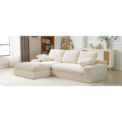 Mocamel 99x69 Modular Sectional Sofa Minimalist LShape 2PC Free Combo InstallFree LivingBedroom