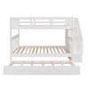 TIRAMISUBEST Full-Over-Full Bunk Bed with Twin size Trundle, Storage and Guard Rail - 3 of 4