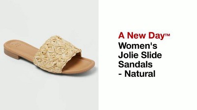 Women’s Jolie Slide Sandals - A New Day™ Natural