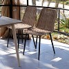 Nordlys Set of 4 Metal and Fiber Dining Chairs Exotic Boho Dining Room - 3 of 4