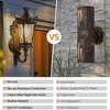 Maliang 21" H Vintage Outdoor Wall Lantern, Decorative Outdoor Lighting Fixture for Patio, Garden (One piece&No bulb) - 4 of 4