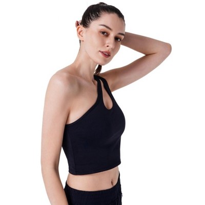 DOMETOUR Soft Yoga Sports Tank Bra With Removable Pads Sports Bra