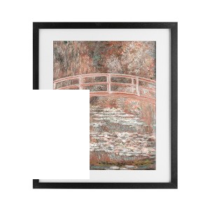 Stupell Industries Peach Impressionist Bridge Framed Print Under Glass Art - 1 of 4