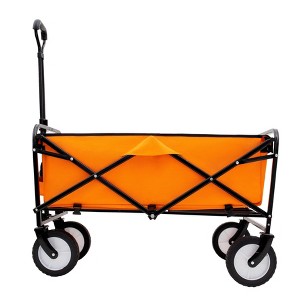 CAVINAS Collapsible Foldable Wagon Cart with Strapping System, Beach Cart with All-Terrain Wheels, Wagon for Camping, Gardening - 1 of 4