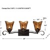 Uttermost Vetraio 3 Light Bronze Vanity Strip, 26"W x 9"H x 7"D, Metal and Glass, Contemporary European Style - 4 of 4