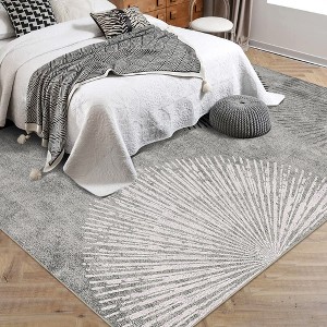 Garvee Modern Abstract Area Rug,Low Pile Rug -Non Slip Non Shedding Rug,Soft Floor Carpet Foldable Thin Rug - 1 of 4