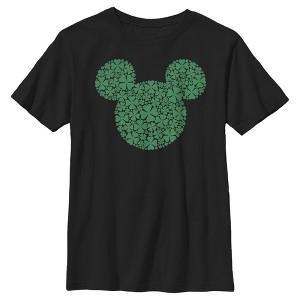 Boy's Disney Mickey Mouse Clover Silhouette T-Shirt - 1 of 4