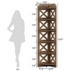 Resenkos Bookshelf, Bookcase Standing Shelf Unts,70.8" Corner Shelf, 6-Tier Corner Bookcase Display Shelves Plant Stand,Rustic Brown - 2 of 3