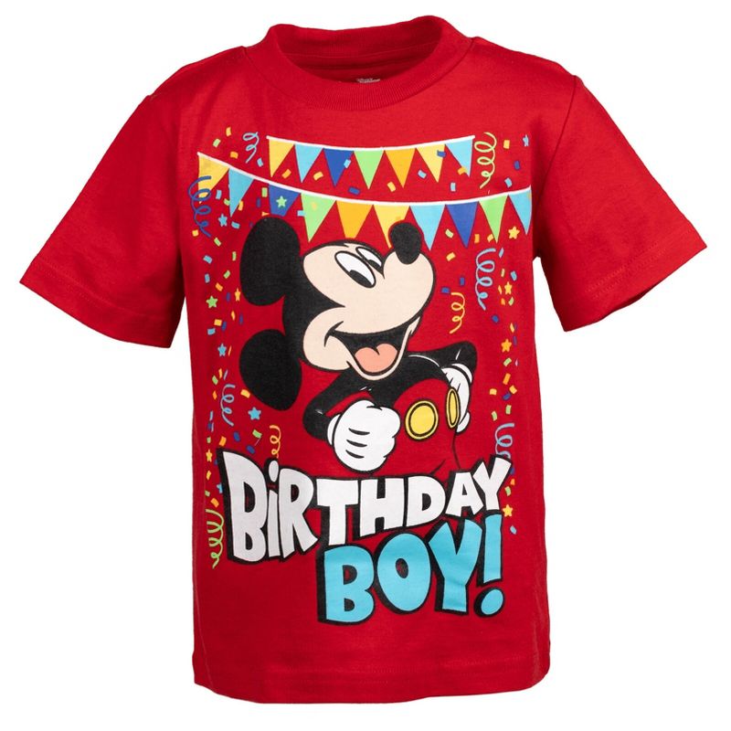 Disney Pixar Toy Story Pixar Cars Mickey Mouse Buzz Lightyear Lightning McQueen Birthday Baby T-Shirt Toddler, 1 of 8