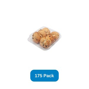 Good Natured Products 80 oz Clear Clamshell Container Disposable & Compostable - Case of 175 - 1 of 2