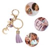 Unique Bargains Moon Stars Handbag Charm Purple Gold Tone 1 Pc - 3 of 4