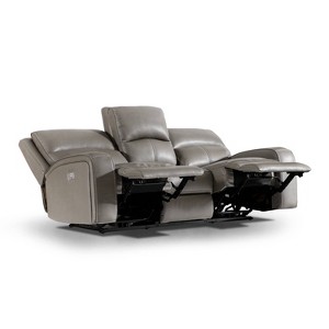 HOMES: Inside + Out Songpeace Transitional Leatherette Power Reclining Sofa with Adjustable Footrest and Headrest - 1 of 4