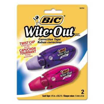 BIC White-Out Exact Liner Correction Tape Pen, Non-Refillable, 1/5 Inch x  236 Inches (WOELP11)