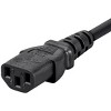 Monoprice Extension Cord - 25 Feet - Black | IEC 60320 C14 to IEC 60320 C13, 18AWG, 10A, 3-Prong, SVT, For Powering Computers, Monitors, Peripherals - 3 of 4