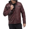 X RAY Mens Motorcycle PU Leather Jacket With Faux Shearing Lining - 4 of 4