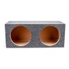 QPower 12 Inch Heavy-Duty Dual Sealed Carpet Covered Durable Car Audio Vehicle Subwoofer Enclosure Woofer Box, Charcoal Gray - 2 of 4