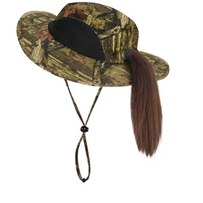 Tirrinia Ponytail Safari Sun Hat For Women, Upf 50+ Sun Protection Packable  Hat For Hunting Hiking, Camo : Target