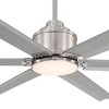 65" Casa Vieja Ultra Breeze Modern Indoor Outdoor Ceiling Fan with Dimmable LED Light Remote Control Brushed Nickel Wet Rated for Patio Exterior House - 3 of 4