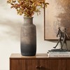 LuxenHome Rustic Ceramic Flower Vase,15'' Tall Brown Ombre Pottery Terracotta Narrow Floor Vase, Farmhouse Vase for Living Room Home Decor - 4 of 4