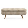 Homy Casa Upholstered Storage Bench with Wooden Legs for Entryway or Bedroom - 4 of 4