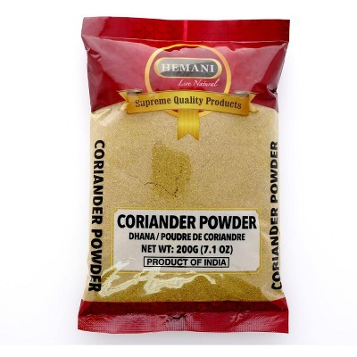 HEMANI Ground Coriander Powder - Dhana - Poudre de Coriandre - Indian Spice - 200g (7.05 oz) - All Natural - NON-GMO