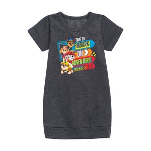 - Paw Patrol - Time To Embark On Adventure Graphic Short Sleeve Fleece Dress - 1 of 4