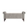 Kumasinova 56.5" Floral Storage Ottoman Bench with Rolled Arms,Entryway Bench with Nailhead Trim,End of Bed Bench with Flip Top Lid,Bedroom Furniture - 2 of 4