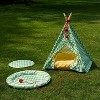 ZEZE Checkered Tent Pet House-Green - 3 of 4