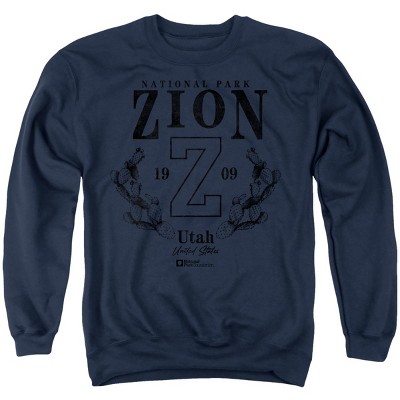 Men's Zion National Park Prickly Pear Wreath Crewneck Sweatshirt