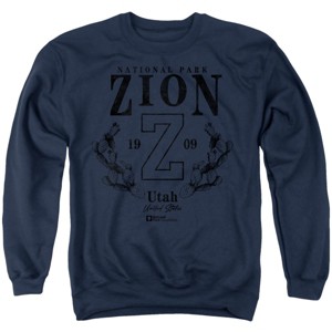 Men's Zion National Park Prickly Pear Wreath Crewneck Sweatshirt - 1 of 4