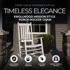Knollwood Mission Style Timeless Classic High Back 300 Pound Weight Capacity Kiln-dried Hardwood Outdoor Patio Rocking Chair, White - 2 of 4