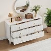 Dresser for Bedroom with 6 Drawers, 54" Extra Wide Modern Chest of Drawers with Metal Handle, Dresser TV Stand, Wood Drawer Organizer - 4 of 4