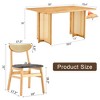 NicBex Dining Table Set for 6 Kitchen Table Ancient Solid Wood Dining Table Imitation Rattan Table Legs Simple Wood Chairs for Dining Room - 2 of 4