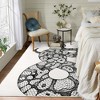 Black White Snake Violence Retro Aesthetic Rug Modern Slithering Serpent Rug Carpet - 2 of 4