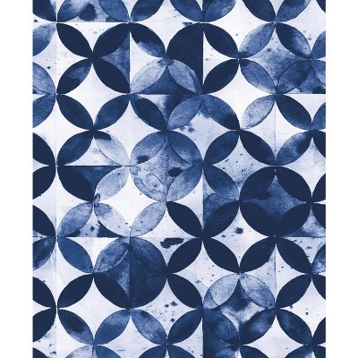 RoomMates Paul Brent Moroccan Tile Peel and Stick Wallpaper Blue