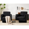 CENGHU 360-Degree Modern Swivel Accent Chair Set of 2, 30" W Teddy Round Armchair, Thick Padded Single Lounge Sofa, Comfy Barrel Chair - 3 of 4