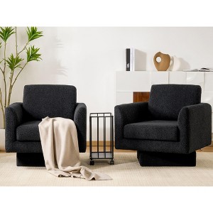 NixBex Modern Swivel Accent Chair with 360 Degrees Armchair Thick Padded Single Sofa Chair Upholstered Comfy Barrel Chair - 1 of 4