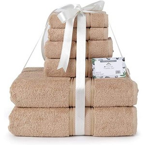 Noble House Ultra Soft 100% Cotton Extra Heavy & Absorbent Hotel & Spa Feel 6pc Bath Towel Set Bathroom 2 Bath Towels 2 Hand Towels 2 Washcloths - 1 of 4