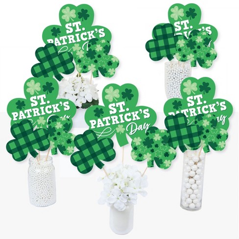 Big Dot of Happiness Shamrock St. Patrick’s Day - Saint Patty’s Day Party Centerpiece Sticks - Table Toppers - Set of 15 - image 1 of 4