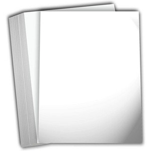 Hamilco White Glossy Cardstock Paper 8 1/2 x 11" 80 lb Cover Card Stock 50 Pack - 1 of 4