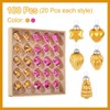 Unique Bargains Glass Decorative Hanging Tree Ornament Balls 1"-1.5" 100 Pcs - 3 of 4