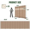 SEVOBAL 6pc Patio Screen Patio Privacy Porch Screen Patio Screens Paged Patio Decorative Screens Patio Screen Decor Outdoor, Brown, 272.82"*15.75"*72" - 3 of 4