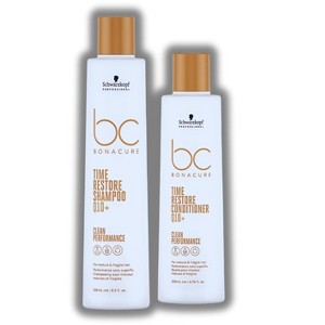 Schawrzkopf BC Bonacure Time Restore Shampoo (8.5 oz) & Conditioner (6.76 oz) | For Mature Hair | Hair Protection - DUO SET Kit - 1 of 4
