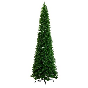 Nearly Natural 15' Pre-lit Slim Green Mountain Pine Artificial Christmas Tree with Warm White LED Lights - 1 of 4