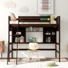 Twin Size Loft Bed with Storage Shelves, Desk and Ladder - 2 of 4